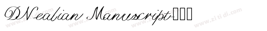 DNealian Manuscript字体转换